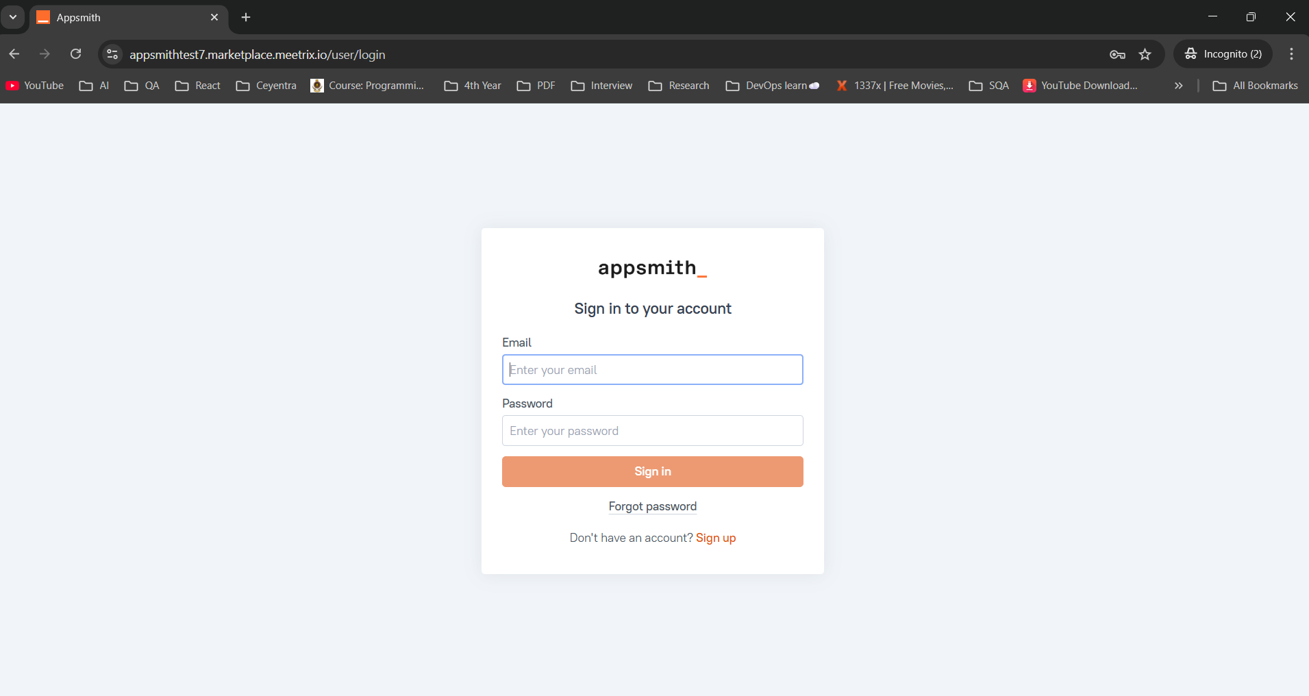 Appsmith accessible via custom domain