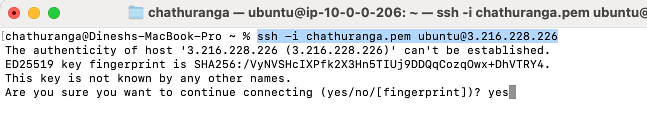 Logging into the DeepSeek Coder server via SSH