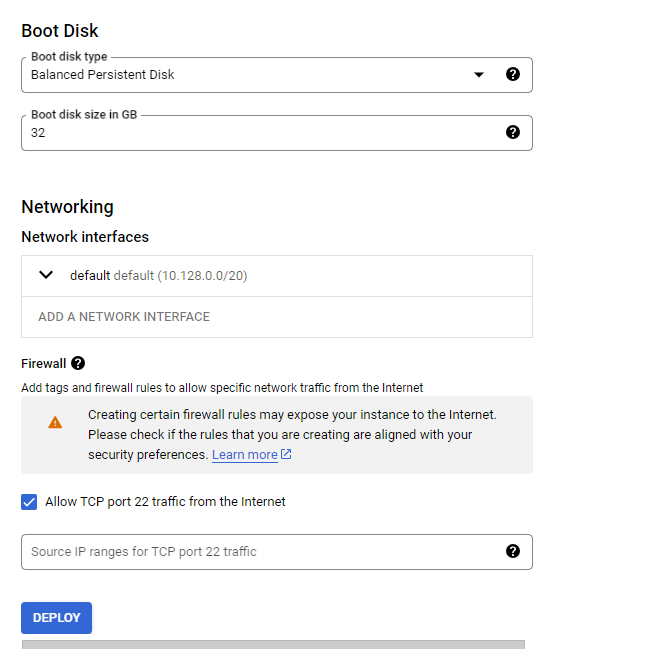 Jitsi Meet boot disk size customization on GCP
