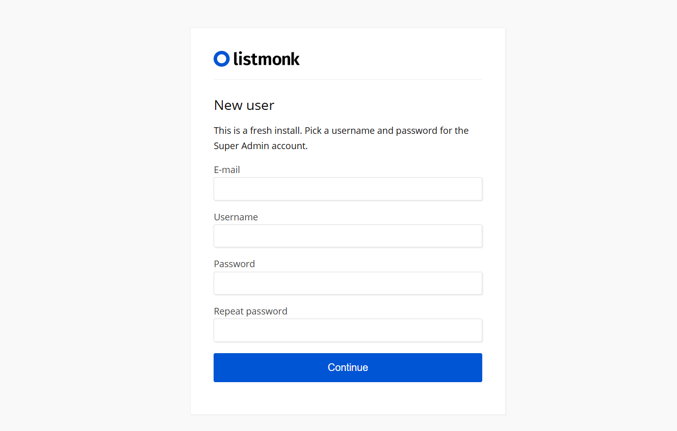 Listmonk Login