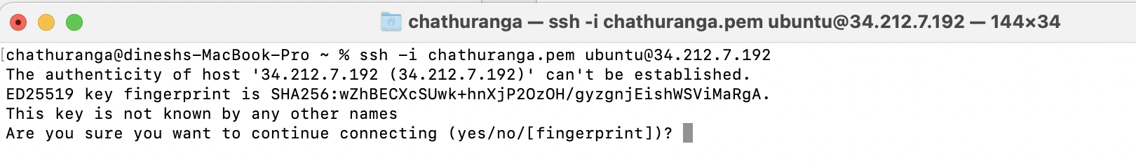 SSH Connection Command