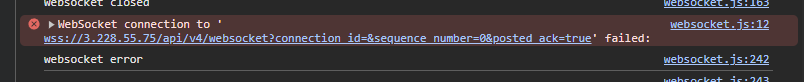 Check websocket issues