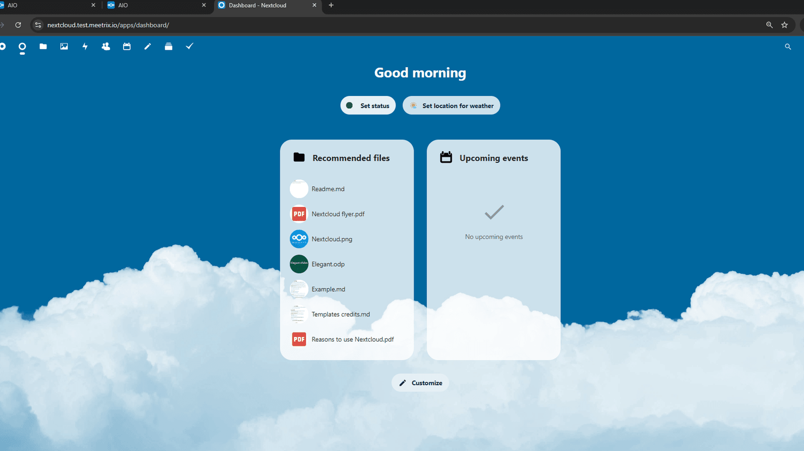 Nextcloud Dashboard