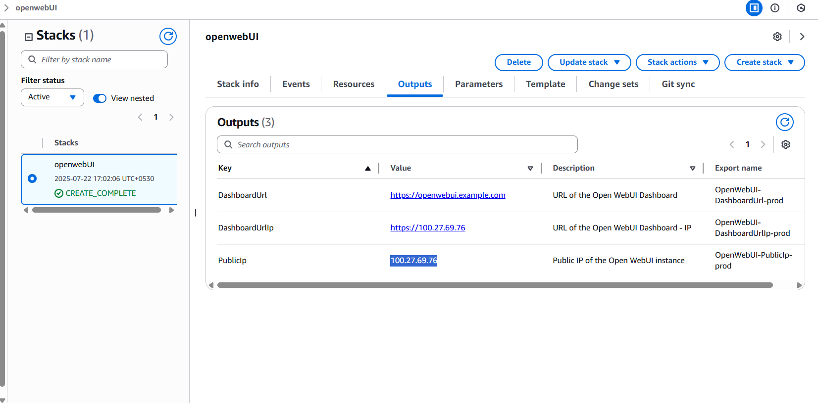 Copy Public IP