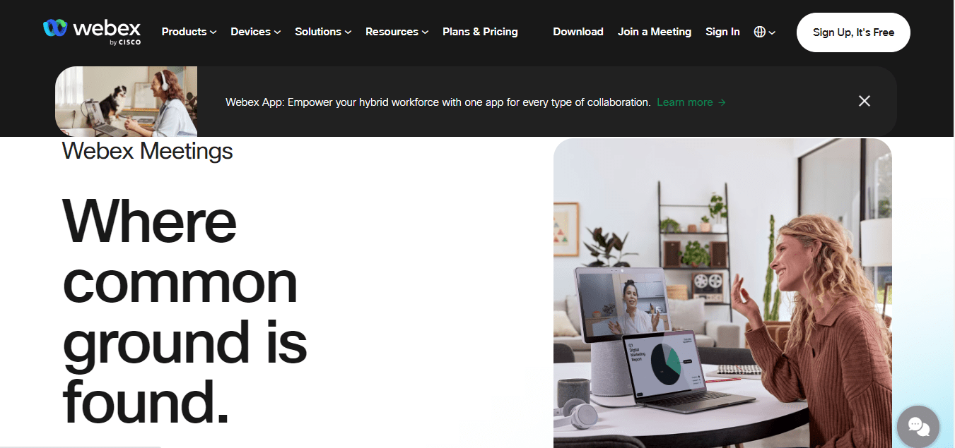 WebEx Meetings Interface